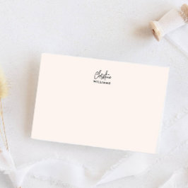 Monogram-Signatur Handgeschriebenes Script Rosa Mitteilungskarte