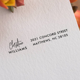 Monogram-Signatur Handgeschriebenes Script Rosa Permastempel