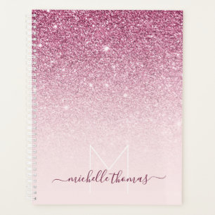 Monogram signatur script blush pink template planer
