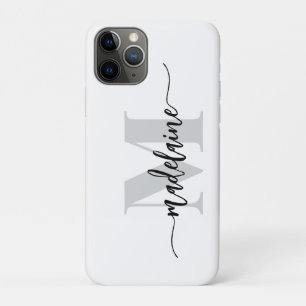 Monogram Silver Black Case-Mate iPhone Hülle