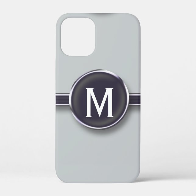 Monogram Silver Foil Schreibmaschine Letter Case-Mate iPhone Hülle (Rückseite)