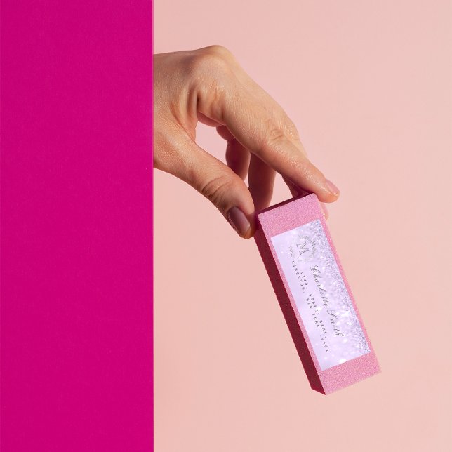 Monogram Silver Glitzer Lavender UAWG Bridal (Glamour in Every Glance)