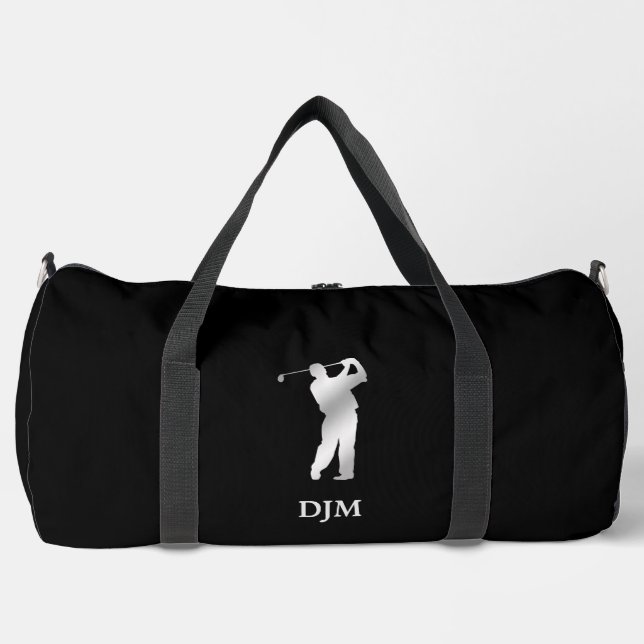 Monogram Silver Silhouette Golfer Duffle Bag (Vorderseite)