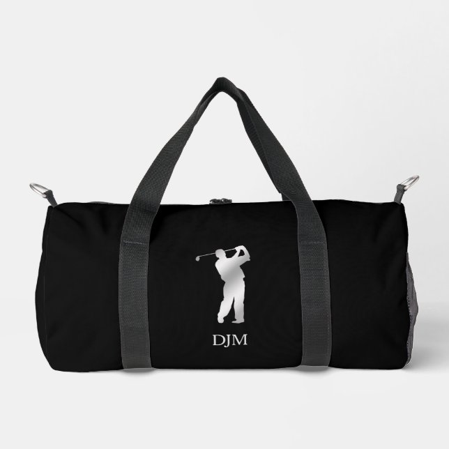 Monogram Silver Silhouette Golfer Duffle Bag (Vorderseite)