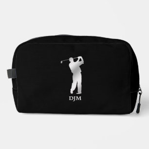 Monogram Silver Silhouette Golfer Waschbeutel