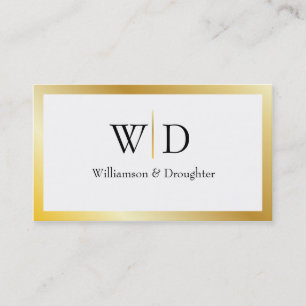 Monogram Simple Gold Visitenkarte