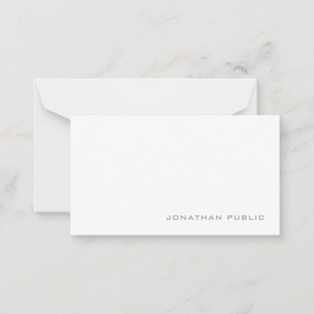 Monogram Simple Template Elegant Minimalistisch Mitteilungskarte (Vorderseite)