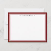 Monogram Simple Wine Border Classic Personalisiert