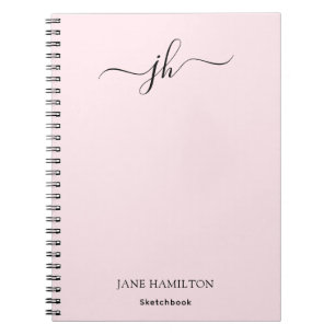 Monogram Sketchbook Pink Notizblock