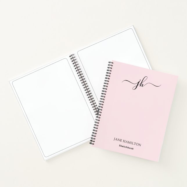 Monogram Sketchbook Pink Notizbuch (Innenseite)