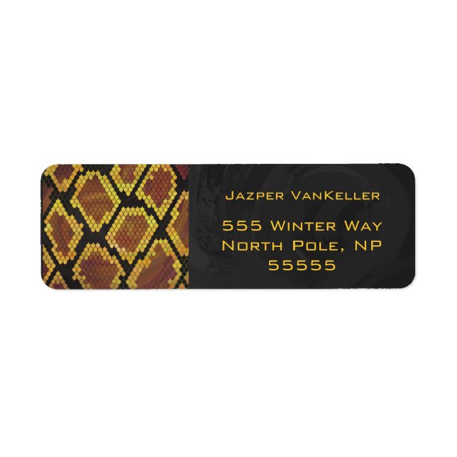 Monogram Snake Brown und Gold Print (Vorne)