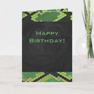 Monogram Snake Green und Black Karte