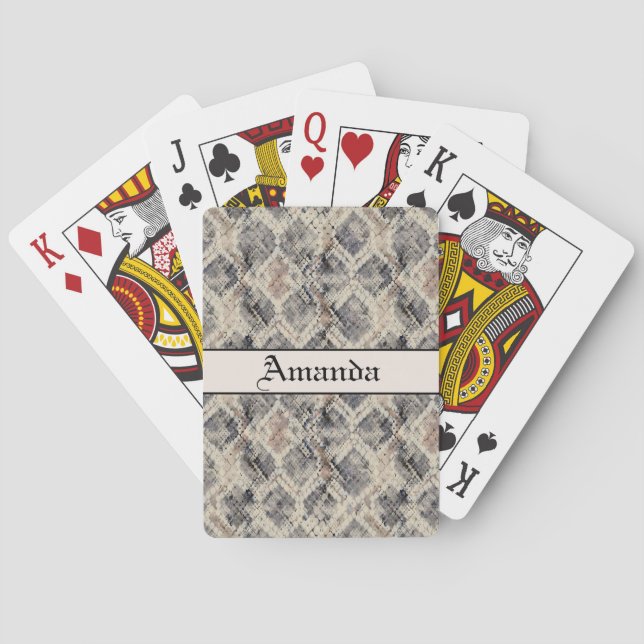 Monogram-Snakeskin-Python Spielkarten (Rückseite)