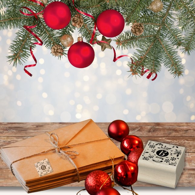 Monogram Snowflake Weihnachten Gummistempel (Von Creator hochgeladen)