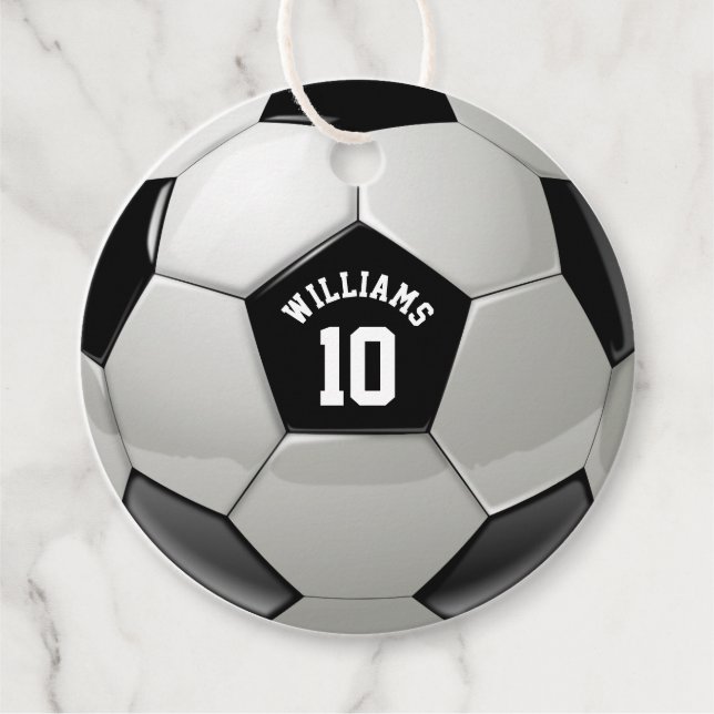 Monogram Soccer Ball Association Football Sports Geschenkanhänger (Vorderseite)