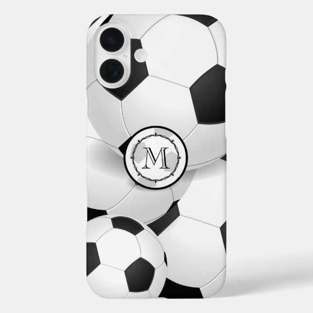 Monogram Soccer Ball Case-Mate iPhone Hülle (Rückseite)