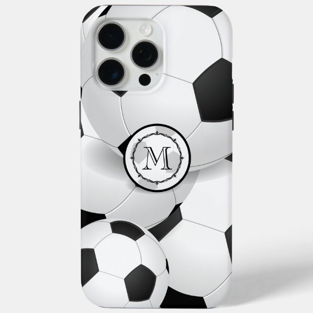 Monogram Soccer Ball Case-Mate iPhone Hülle (Rückseite)