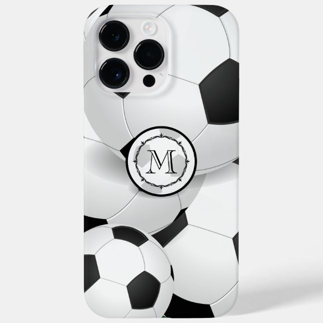 Monogram Soccer Ball iPhone Case (Rückseite)