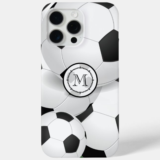 Monogram Soccer Ball iPhone Case-Mate iPhone Hülle (Rückseite)