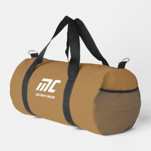 Monogram Solid Brown Name Text Einfach für ihn Duffle Bag