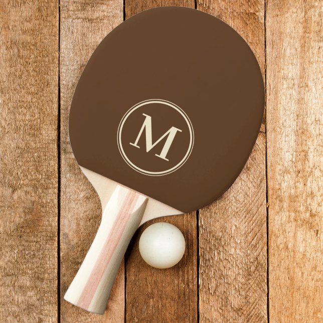 Monogram, Solid Deep Forest Brown Color Tischtennis Schläger (Von Creator hochgeladen)