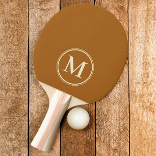 Monogram Solid Gebrannte Sandfarbe Tischtennis Schläger