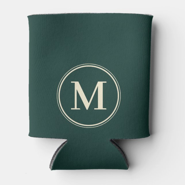 Monogram Solid Salbeigrün Dosenkühler (Vorderseite)