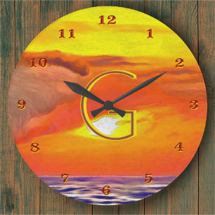 Monogram Sonnenuntergang 2443 Große Wanduhr