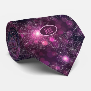 Monogram Sparkling Spider Webs Business Necktie Krawatte