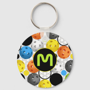 Monogram Sporty Multicolor Pickleball Schlüsselanhänger