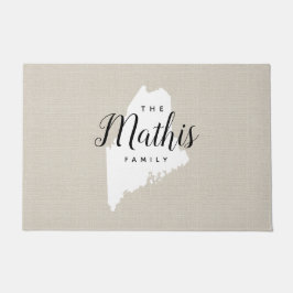 Monogram-Staat-Doormat der Maine-Familie Fußmatte