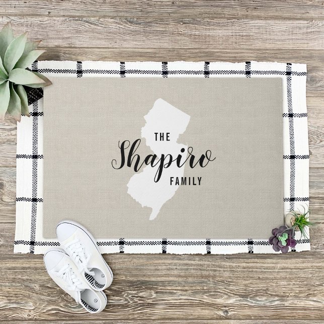 Monogram Staat Doormat der New Jersey-Familie Fußmatte (Von Creator hochgeladen)