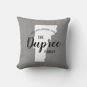 Monogram Staat-Kissen der Vermont-Familie Kissen
