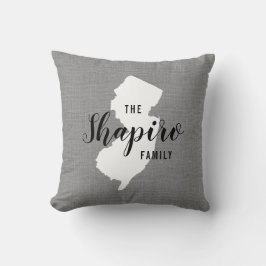 Monogram-Staat-Kopfkissen der New Jersey-Familie Kissen