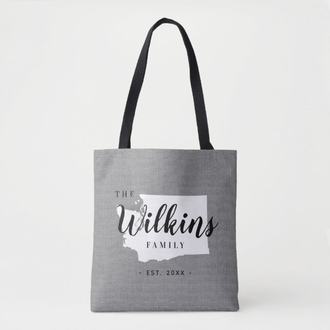 Monogram Staat Tote Bag (Vorderseite)