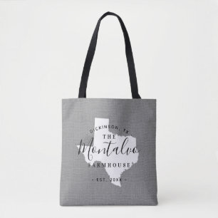 Monogram Staat Tote Bag der Familie Texas