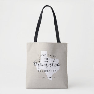 Monogram Staat Tote Bag der Familie Texas