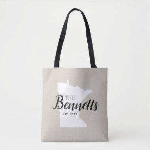 Monogram Staat Tote Bag der Minnesota-Familie