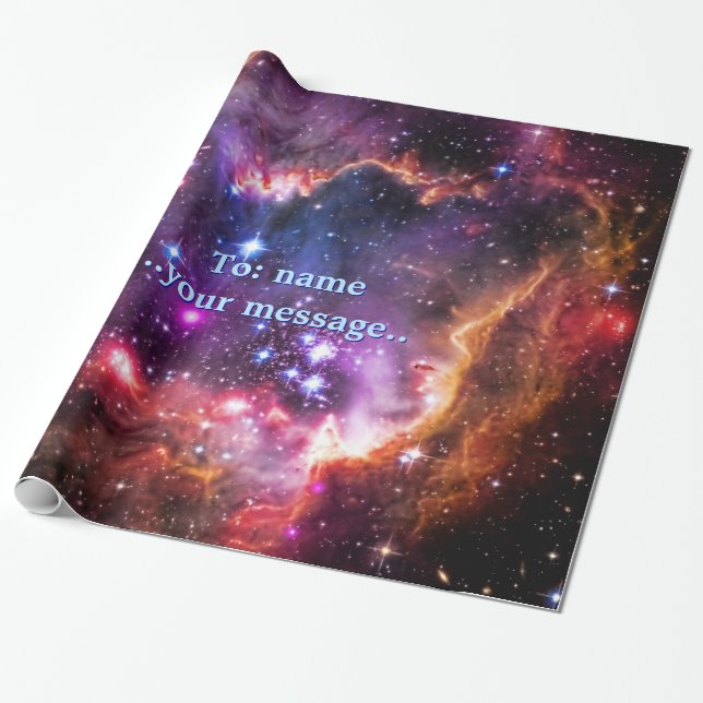 Monogram Starry Wingtip von Small Magellanic Cloud Geschenkpapier (Ungerollt)
