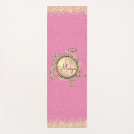 Monogram-Stars auf rosa Yoga Mat Yogamatte