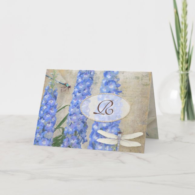Monogram Stationery Dragonfly Butterfly (Vorderseite)