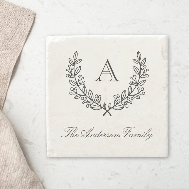 Monogram Steinuntersetzer (Von Creator hochgeladen)