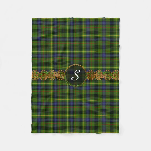 Monogram Stewart Hunting Tartan Fleecedecke (Vorderseite)