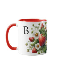 Monogram Strawberry Fruit Combo Tasse