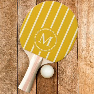 Monogram Streifenmuster Warm Sunflower Farbe Tischtennis Schläger