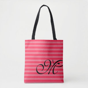 Monogram & Stripes Light & Hot Pink