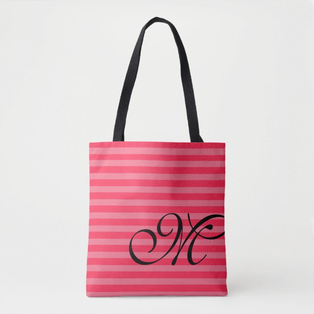 Monogram & Stripes Light & Hot Pink (Vorderseite)