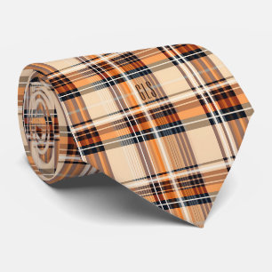 Monogram Stylisches Herbst-Herbst-Kariertes Muster Krawatte