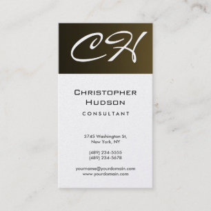Monogram Stylish Modern Consultant Business Card Visitenkarte