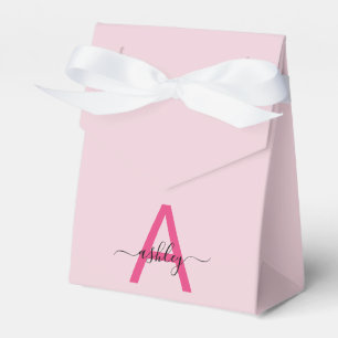 Monogram Stylish Modern Hot Pink Geschenkschachtel